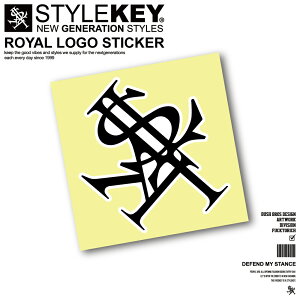 STYLEKEY X^CL[ XebJ[ ROYAL LOGO STICKER(SK99-ST01) Xg[gn HIPHOP qbvzbv QG bN oh DJ _T[ XP{[ Xm[{[h BMX Bn C S V[ PPH oCN 