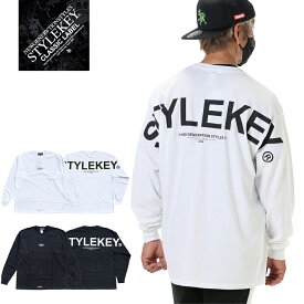 STYLEKEY CLASSIC LABEL(スタイルキー クラシック・レーベル) 長袖Tシャツ SCALE L/S TEE(SK99CL-LS29) ビッグ ロゴ バックプリント ワンポイント メンズ レディース ファッション ヒップホップ B系 ストリート系 レゲエ ロック バンド ロンT 長T 大きいサイズ