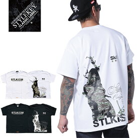 STYLEKEY CLASSIC LABEL スタイルキー クラシック・レーベル 半袖Tシャツ STLKISM S/S TEE(SK99CL-SS32) 自然 融合 迷彩 カモ柄 女性 ロゴ イラスト バックプリント メンズ レディース ファッションヒップホップ HIPHOP B系 ストリート系 レゲエ バンド ダンス 大きいサイズ