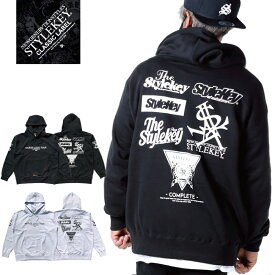 STYLEKEY CLASSIC LABEL(スタイルキー クラシック・レーベル) スウェットパーカー MASTER LOGO TOUR HOOD SWEAT(SK99CL-SWH07) ロゴ フード 裏毛 プルオーバー メンズファッション ストリートファッション ヒップホップ レゲエ ロック バンド 大きいサイズ 3L 4L XXL XXXL