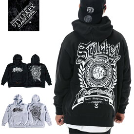 STYLEKEY CLASSIC LABEL(スタイルキー クラシック・レーベル) スウェットパーカー COOLEMB HOOD SWEAT(SK99CL-SWH16) エンブレム ロゴ ゴールド フード プルオーバー メンズファッション ストリート系 ヒップホップ B系 レゲエ ロック バンド 大きいサイズ 3L 4L XXL XXXL