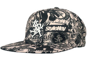STYLEKEY(�X�^�C���L�[) �����X�i�b�v�o�b�N�L���b�v GRAPHISTORY SNAPBACK CAP(SK99ET-SGCP02) ���C���� ���S �O���t�B�b�N ���m�O���� �v�����g �h�J �J���t�� ���� �S�ʃv�����g �� �����Y �t�@�b�V���� 