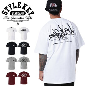 STYLEKEY STANDARD スタイルキー スタンダード 半袖Tシャツ TAGGING S/S TEE(SK99SD-SS05) メンズ レディース ファッション カジュアル ヘビーオンス ヘビーウエイト ストリート系 B系 ヒップホップ タギング タグ ロゴ マーク ワンポイント 大きいサイズ バックプリント
