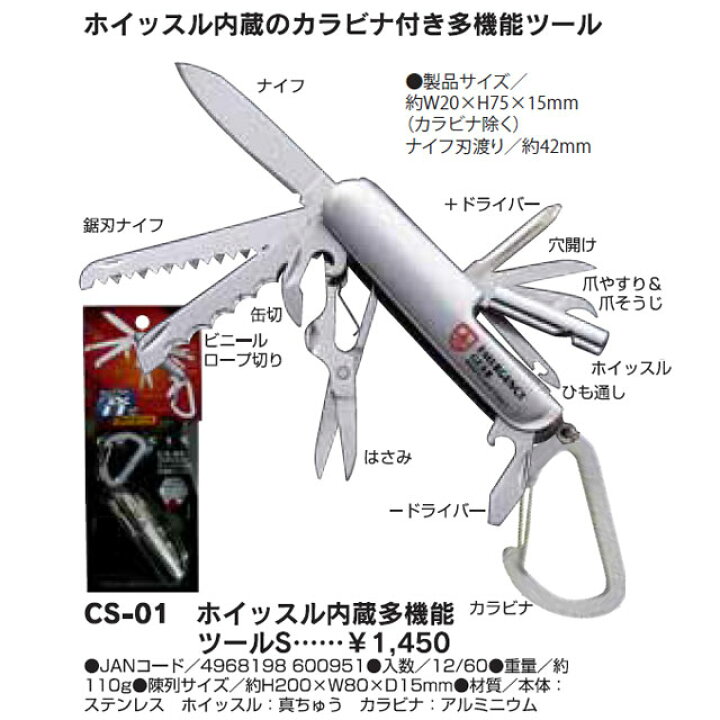 楽天市場 中林製作所 ホイッスル内蔵多機能ツールs Cs 01 キャンプ ナイフ 折りたたみ サバイバル キーホルダー 万能 カラビナ アウトドア 折り畳み 用品 プチ スプーン フォーク カトラリー 便利グッズ マルチツール ｂ ｂセレクト楽天市場店