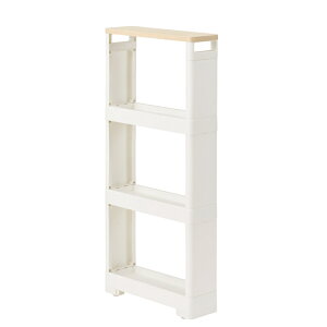 リセ スーパースリムラックウッド4段 ( 洗面所 すき間収納 収納 キッチン すき間 スリム すきま収納 隙間収納 スペースラックストッカー 用品 キャスター キャビネット ラック サニタリー 収