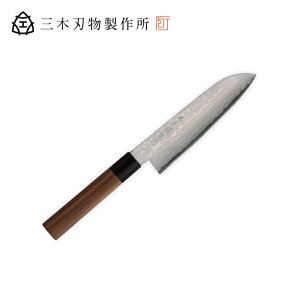 三木刃物製作所 三木誠友作 ウォールナット柄 V金10号積層 M108三徳庖丁170mm ( 日本製 包丁 キッチン ナイフ 切れ 調理 器具 木柄 ギフト プレゼント ラッピング 新生活 送料無料 贈り物 プレゼ