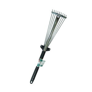 伸縮式アルミ柄ミニガーデンクリーナー A503(熊手/レーキ/グランドレーキ/トンボレーキ/草集め/草 集める/くまで/クマデ)