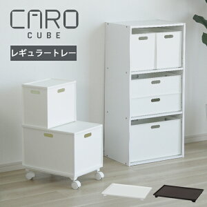 組み合わせて収納 カロキューブ レギュラートレー ( 衣類 日本製 プラスチック 押入れ おもちゃ 国産 フタ付き 衣替え ボックス おしゃれ チェスト 洋服 クローゼット CD DVD ケース 雑誌 衣装