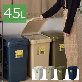 45L 45リットル ごみ箱 ダストボックス LFS-845 ( ゴミ箱 ごみばこ ゴミ箱 ふた 蓋付き キッチン 大型 生ゴミ 大容量 袋 隠す おしゃれ インテリア シンプル 連結 オープン式 パッキン 付き 袋止め 北欧 分別 スリム )
