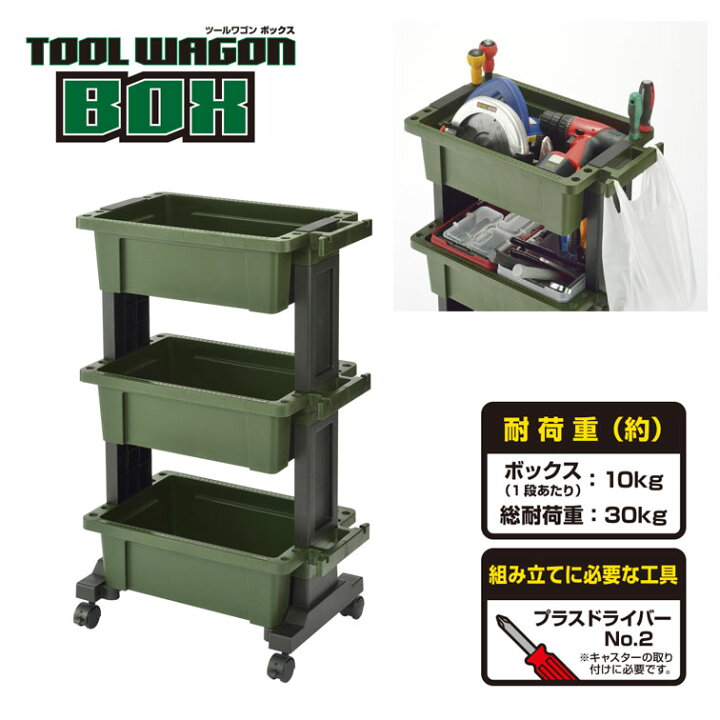 楽天市場】ツールワゴン ボックス TWB-490G ( 日本製 工具箱 ボックス 