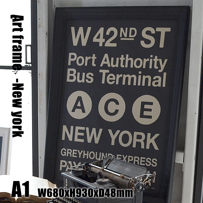 Art Frame New york(アートフレーム ニューヨーク) A1 size 黒フレーム TR-4199(NY) ARTWORKSTUDIO(アートワークスタジオ) 送料無料のサムネイル