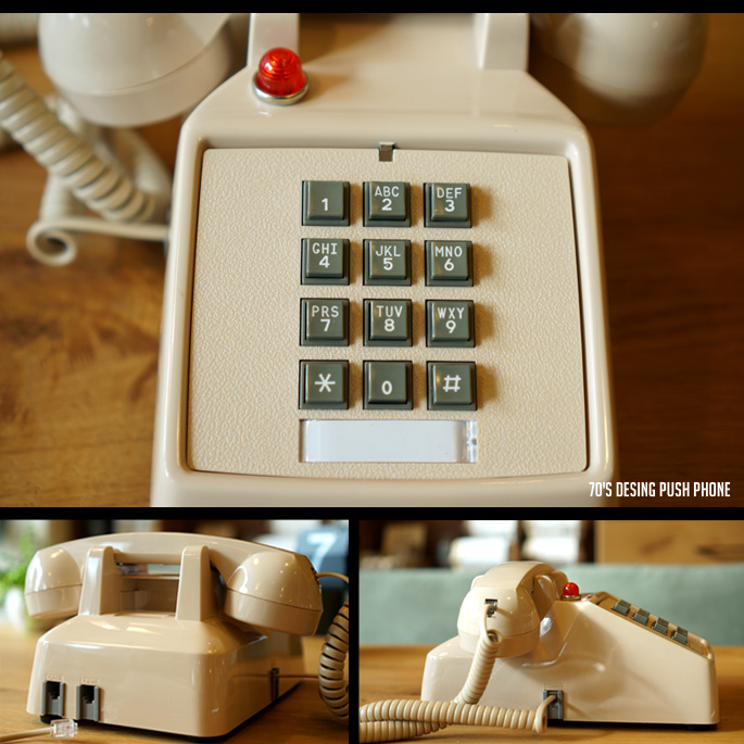 楽天市場】レトロ 電話機 70's Design Push Phone(70'sデザイン