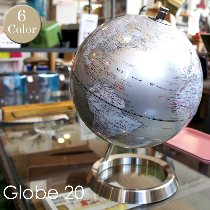 エグゼクティブ感漂う洗練されたデザイン Globe20 メーカー公式ショップ 地球儀 ACT-20 全7色 シルバー チープ ゴールド ブルー ブラック サテライト ホワイト アンティーク