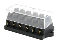 車用ブレードヒューズホルダーボックス！ユニバーサル12V/24V最大電圧250V 6WAYヒューズボックスブロック…