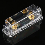 ANLヒューズホルダークリア300Aヒューズ1個付属 0-8AWG(8-67.4Sq)ケーブル対応！バッテリーターミナル大…