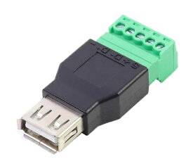 USB 2.0タイプ-メス-5ピンネジコネクタ,はんだ付けなし,USB 2.0ジャック,端子プラグアダプター！1個600円