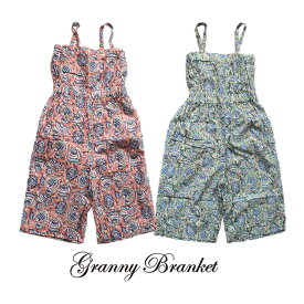 【SALE50%OFF】サロペット/オーバーオール/オールインワン/【ネコポス対応】【2021S/S】Granny Branket【グラニーブランケット】エスニックプリントサロペット【ベビー・キッズ】90～140cm