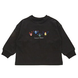 【2024S/S】【ネコポス対応】80/90/100/110/120/130/140OCEAN&GROUND【オーシャンアンドグラウンド】ファンタスティックモンスター刺繍ワイドロンT【ベビー・キッズ】80～140cm