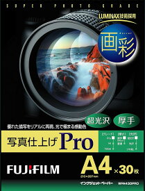 富士フイルム FUJIFILM 写真用紙 画彩 超光沢 厚手 A4 30枚 WPA430PRO【新品】