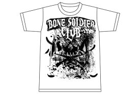 【メール便対応】石森太二 BONE SOLDIER CLUB Tシャツ (2022 / ホワイト×ブラック) 新日本プロレス NJPW