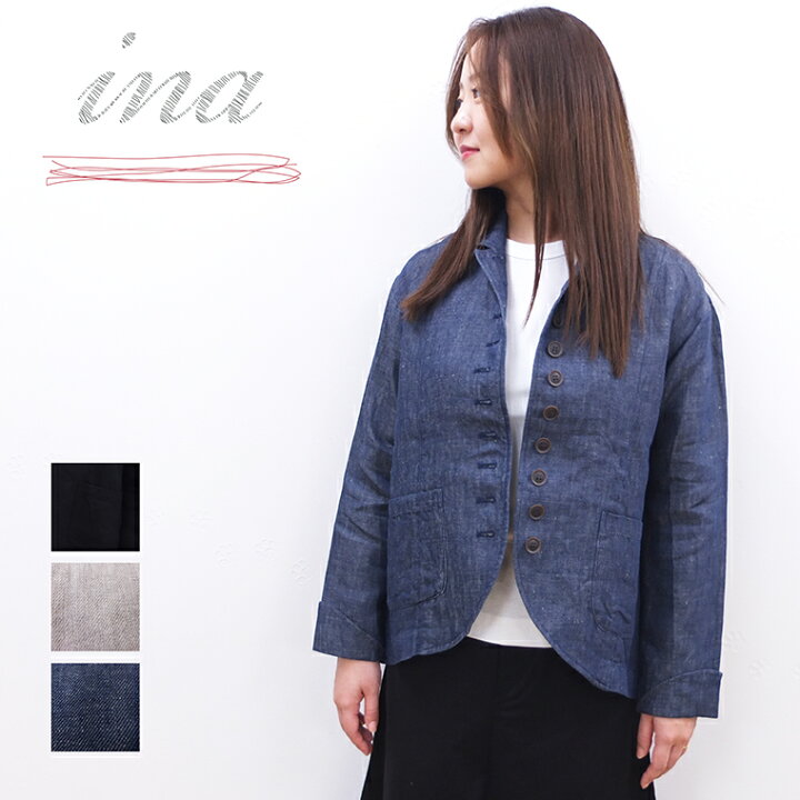 楽天市場】[A] イナ ina リネン デニム ジャケット アウター 麻 麻100 