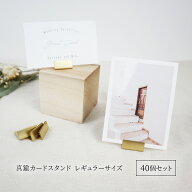 Sin 真鍮 カードスタンド レギュラー 40個入り おしゃれ かわいい ブラス カードホルダー プライスカード…
