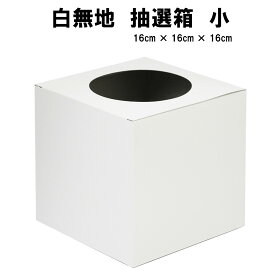 抽選箱 白 小 16cm × 16cm × 16cm くじ 箱 くじ引き 無地 応募箱 ボックス つかみ取り 宴会 新年会 忘年会 二次会 結婚式 パーティー グッズ