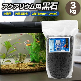 アクアリウム用 黒石 3kg 5mm~10mm 水槽用 底石 メダカ 金魚 黒玉石 砂利 砂 石 黒 天然玉砂利 水槽 レイアウトストーン 飾り石 DIY 水槽 石 ビオトープ おしゃれ かっこいい SMILE PET CLUB