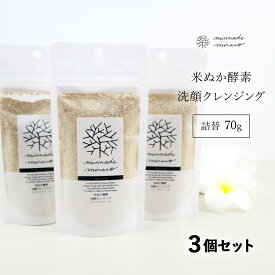 みんなでみらいを 米ぬか 酵素洗顔 洗顔 クレンジング 70g×3個セット 詰替えパック 無添加 スキンケア オーガニック 天然 おすすめ 酵素 米糠