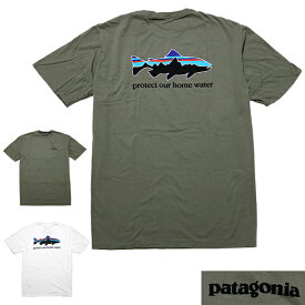 パタゴニア Tシャツ 定番 patagonia Home Water Trout Organic T-Shirt ホーム・ウォーター・トラウト・オーガニック・Tシャツ 半袖Tシャツ P6ロゴ 魚柄 ■品番 37547 ka