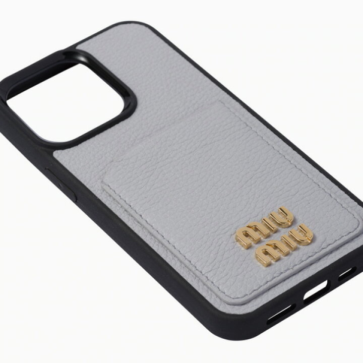 楽天市場】ミュウミュウ iPhoneケース 5ZH149 2DT7 F0591 レザー ロゴ 