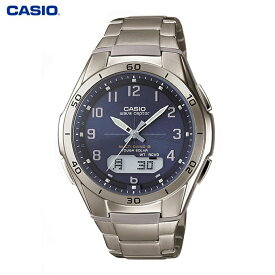 カシオ CASIO チタン電波ソーラー腕時計 通販限定モデル WVA-M640TD-2AJF アナログ 時計 防水 10気圧 ウェーブセプター