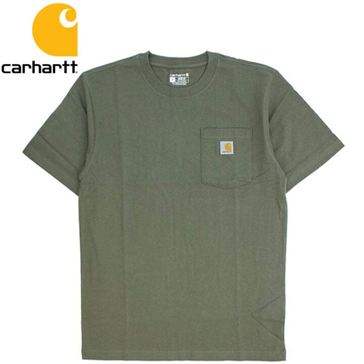 楽天市場】カーハート Tシャツ K87-Dusty Olive 半袖 ポケット付き 