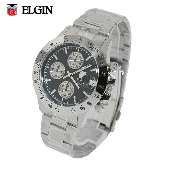 楽天市場】エルジン ELGIN クロノグラフ 20気圧防水 メンズ腕時計