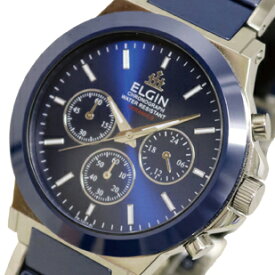 ELGIN エルジン セラミック クロノグラフ 腕時計 FK1417C-BL