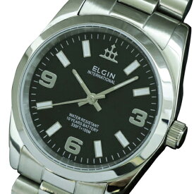 エルジン ELGIN 10気圧防水 10年電池搭載 メンズ腕時計 FK1421S-B