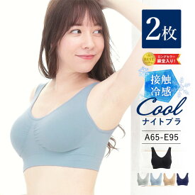 2枚組 接触冷感 ナイトブラ 育乳ブラ 冷感ブラ 育乳 大きいサイズ ラクブラ24クール 育乳 クールタイプ 吸水速乾 下着 インナー ノンワイヤー ブラジャー レディース 夜用ブラ 育乳ブラ 涼感 涼しい 夏 夏用 ひんやり