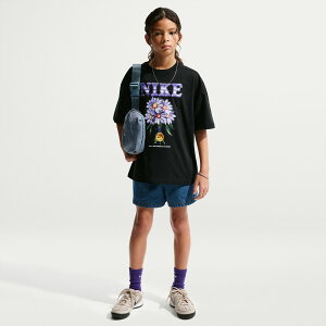 �y���z (NIKE) �i�C�L NJP-IR5191-010 �i�C�L YTH �K�[���Y NSW �t�����[ OS S/S T�V���c (010)�u���b�N �W���j�A�y�X�|�[�c�E�F�A�z