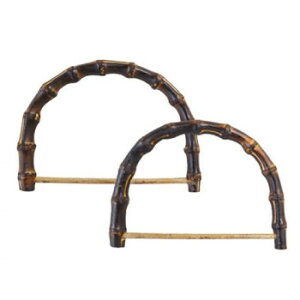 【暮らしラクラク応援セール】イナズマ(INAZUMA) 竹バッグ持ち手BB-8 焼き焦茶 横-約16.5cm2本手【取り寄せ・返品不可商品】