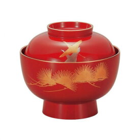 【暮らしラクラク応援セール】まえじゅう漆器 大名雑煮椀 飛翔 赤渕金 3T-405【取り寄せ・返品不可商品】