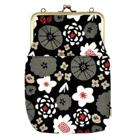 【暮らしラクラク応援セール】大西賢製販 Ripple がま口2WAY ショルダーバッグ フラワー ブラック GA27-A023【取り寄せ・返品不可商品】