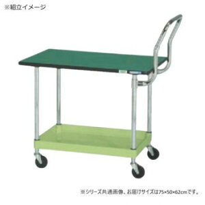 【暮らしラクラク応援セール】サカエ CSパールワゴン軽量 天板付 ハイタイプ取手 グリーン CSP-7561LVHTNUW【取り寄せ・返品不可商品】