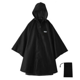 【暮らしラクラク応援セール】OUTDOOR PRODUCTS ポンチョ L ブラック 06003192【取り寄せ・返品不可商品】