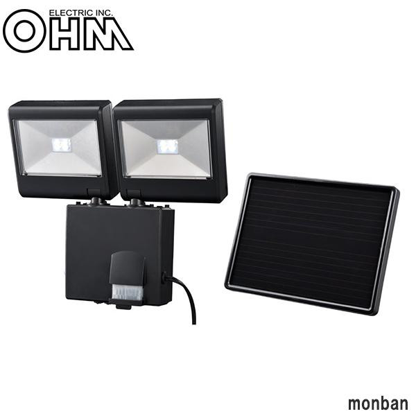 【暮らしラクラク応援セール】オーム電機 OHM monban LEDソーラー式2灯 センサーライト LS-SH2D4-K【取り寄せ・同梱注文不可】 その他