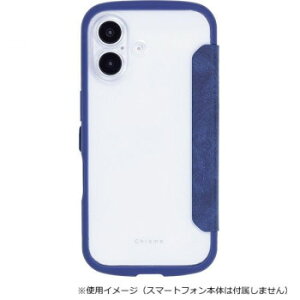 �y��炵���N���N�����Z�[���zChrome-NATURAL iPhone17��p�w�ʎ蒠�^�P�[�X Blue/�u���[ iP25-61-CHN08�y���񂹁E�ԕi�s���i�z