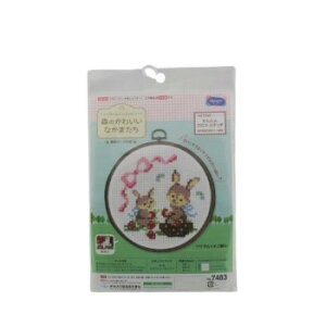 【暮らしラクラク応援セール】オリムパス クロス・ステッチ刺しゅうキット 森のかわいいなかまたちシリーズ ウサギのイチゴ摘み 7483【取り寄せ・返品不可商品】