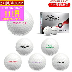 【4/18まで最大4600円OFFガチ得クーポン】【オリジナルオウンネームプリント(納期5-7日)】タイトリスト PROV1X ゴルフボール 1ダース(12球入り) 2023年モデル 名入れプリント