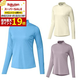 【スーパーSALE当店商品エントリーでP最大19倍】(営業日即日発送)　アディダス ゴルフ ULT365 ジオメトリック HEAT.RDY長袖モック IXA09 レディース 2024年春夏