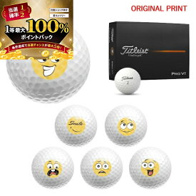 【★予告★11/15限定】当店エントリー&抽選で最大100％ポイントバック ！【オリジナルマークプリントボール(納期2-3日)】タイトリスト PROV1 ゴルフボール 1ダース(12球入り) 2025年モデル スマイルプリントA マーク入り