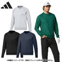 (営業日即日発送)アディダスゴルフ クルーネック エンボスプリント ラグランスリーブ長袖スウェット JTX63 メンズ 2024年秋冬